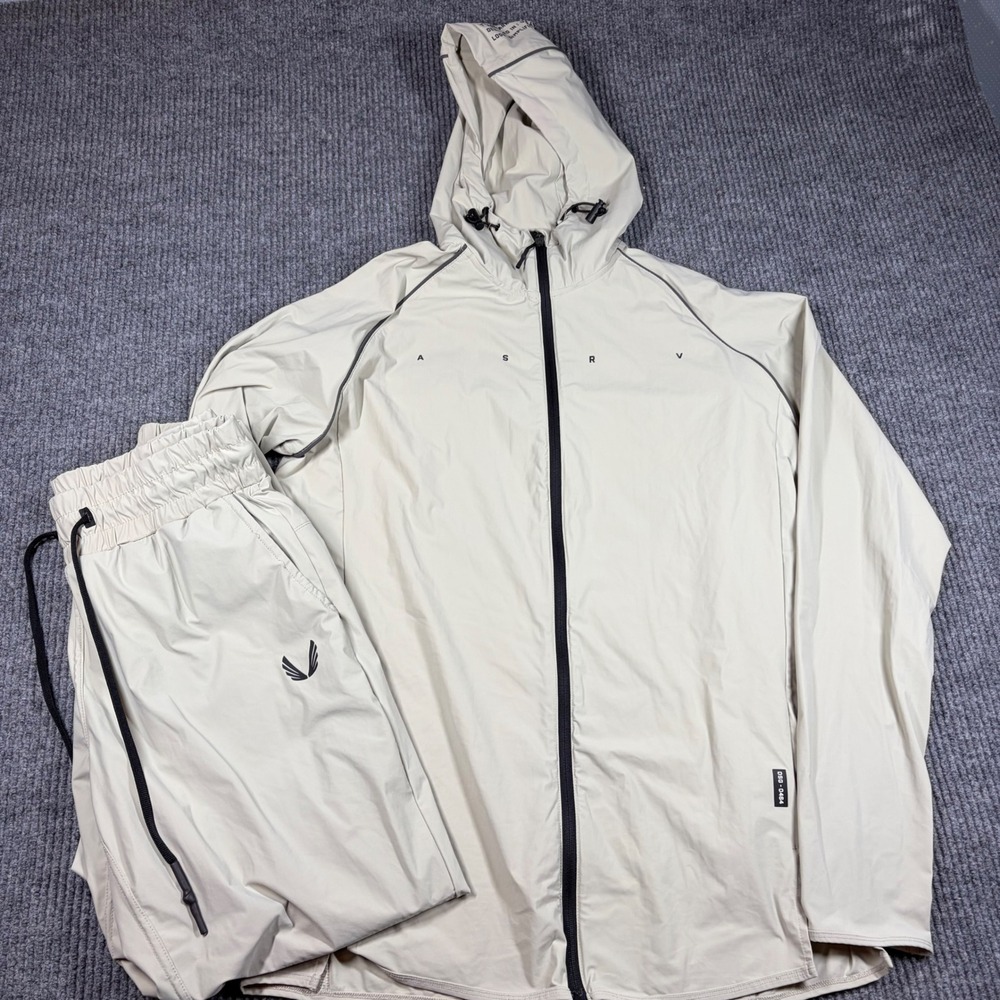 ASRV Tracksuit Men L All Season Recreation Training Hoodie Windbreaker Jacket